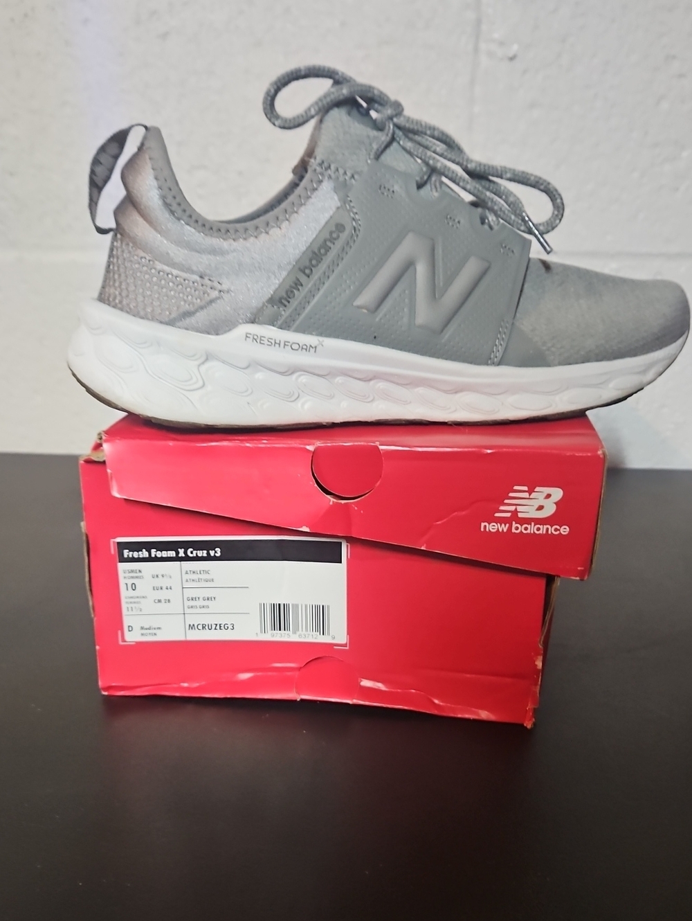 New Balance Mens Gray Fresh Foam Casual Sneaker